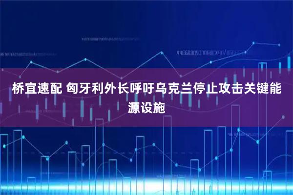 桥宜速配 匈牙利外长呼吁乌克兰停止攻击关键能源设施
